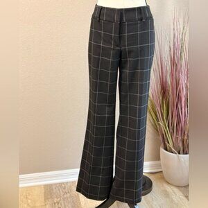 Ann Taylor LOFT Black & Gray Windowpane Julie Fit Pants Trousers Size 2